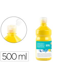 Tempera Liquida Liderpapel Escolar 500 Ml Amarillo