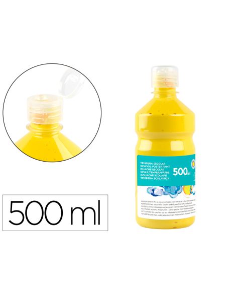 Tempera Liquida Liderpapel Escolar 500 Ml Amarillo