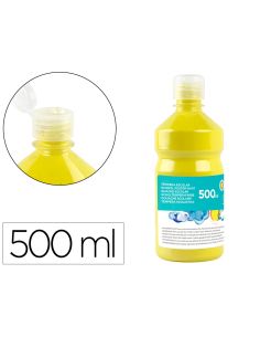 Tempera Liquida Liderpapel Escolar 500 Ml Amarillo Limon