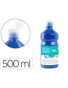 Tempera Liquida Liderpapel Escolar 500 Ml Azul Marino
