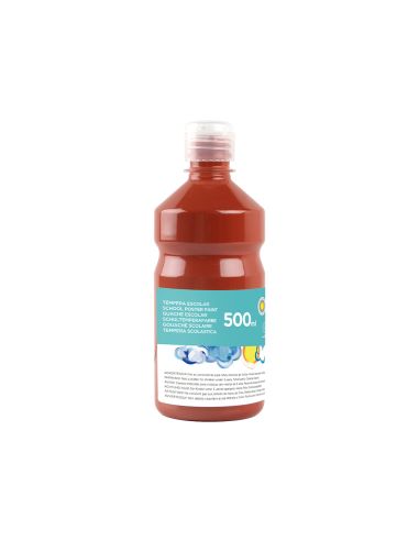 Tempera Liquida Liderpapel Escolar 500 Ml Marron