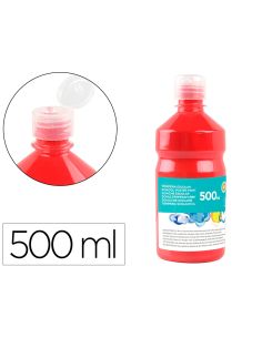 Tempera Liquida Liderpapel Escolar 500 Ml Rojo