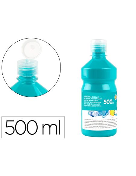 Tempera Liquida Liderpapel Escolar 500 Ml Turquesa