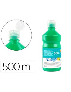Tempera Liquida Liderpapel Escolar 500 Ml Verde