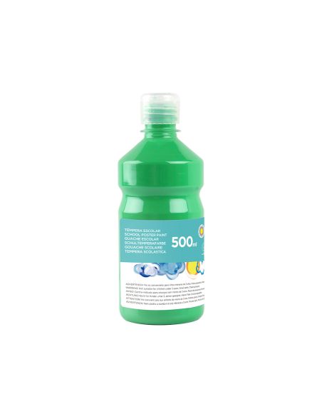 Tempera Liquida Liderpapel Escolar 500 Ml Verde