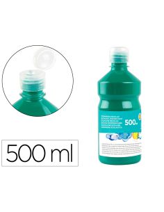 Tempera Liquida Liderpapel Escolar 500 Ml Verde Oscuro