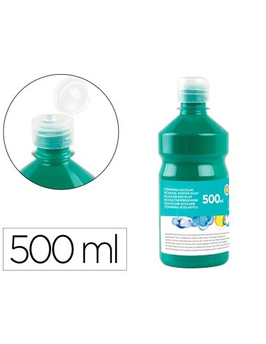 Tempera Liquida Liderpapel Escolar 500 Ml Verde Oscuro