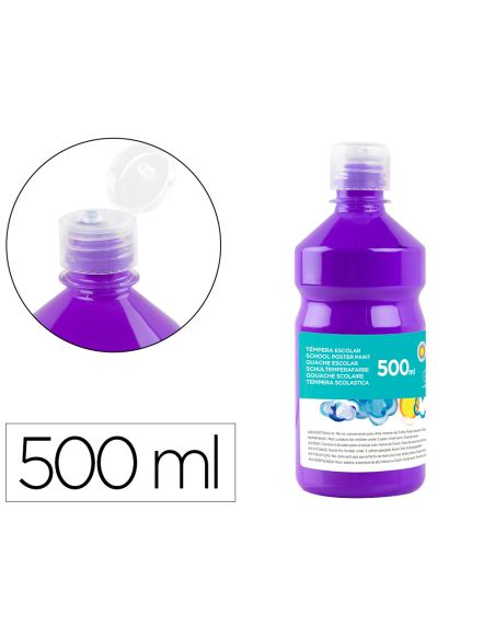 Tempera Liquida Liderpapel Escolar 500 Ml Violeta