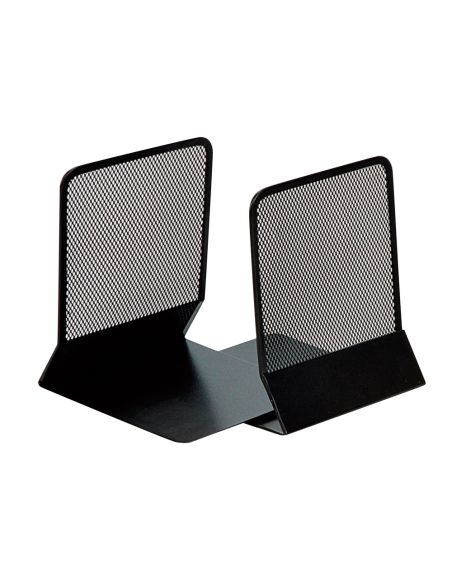 Apoyalibros Metalico Q-Connect Kf15098 Rejilla Negro Juego 165X152X135 Mm