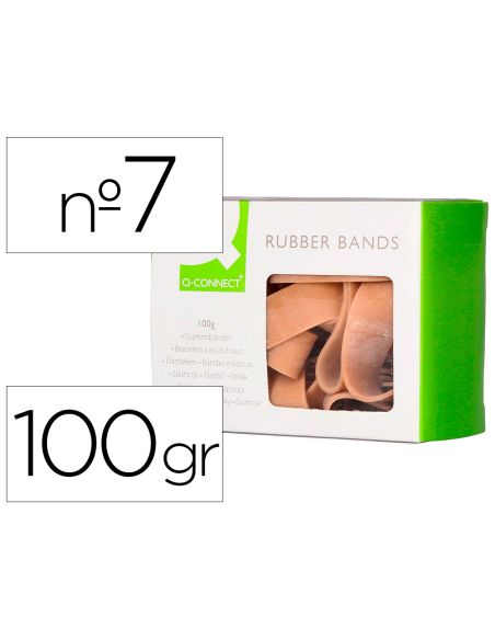 Bandas Elasticas Q-Connect 100 Gr 70X5 Mm Numero 7