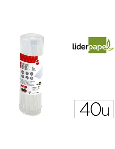 Barra Termofusible Liderpapel De 7 Mm De Diametro X 200 Mm De Alto Bote De 40 Unidades