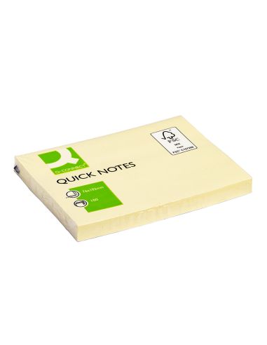 Bloc De Notas Adhesivas Quita Y Pon Q-Connect 76X102 Mm Con 100 Hojas