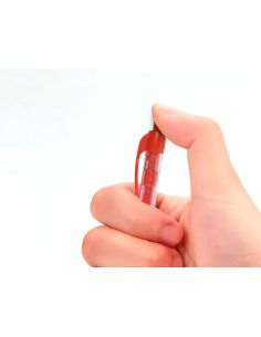 Boligrafo Q-Connect Retractil Con Sujecion De Caucho Tinta Aceite 0,7 Mm Color Rojo 2