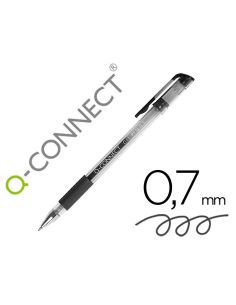 Boligrafo Q-Connect Tinta Gel Negro 0,7 Mm Sujecion De Caucho