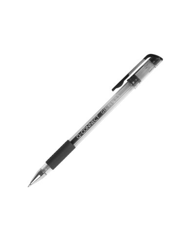 Boligrafo Q-Connect Tinta Gel Negro 0,7 Mm Sujecion De Caucho