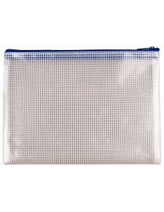 Bolsa Multiusos Q-Connect Malla Din A5 Apertura Superior Con Cremallera Azul 2