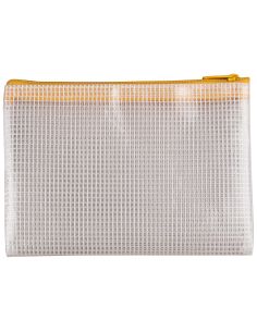 Bolsa Multiusos Q-Connect Malla Din A6 Apertura Superior Con Cremallera Amarillo 2