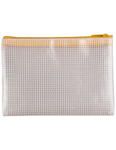 Bolsa Multiusos Q-Connect Malla Din A6 Apertura Superior Con Cremallera Amarillo