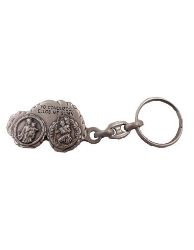 Llavero Coche Plata Ox. - En Metal Auxiliadora