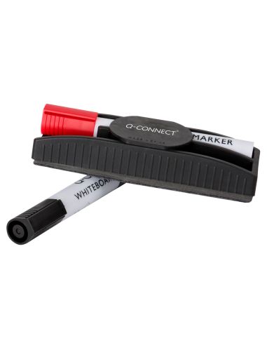 Borrador Q-Connect Magnetico Con Rotulador Rojo Y Negro Para Pizarra Blanca