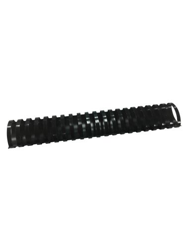 Canutillo Q-Connect Ovalado 51 Mm Plastico Negro Capacidad 490 Hojas Caja De 10 Unidades