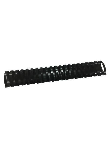 Canutillo Q-Connect Ovalado 51 Mm Plastico Negro Capacidad 490 Hojas Caja De 10 Unidades
