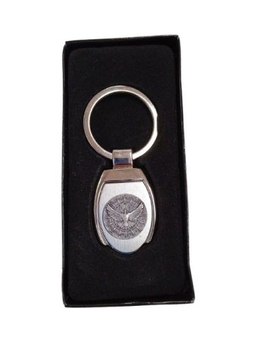Llavero Acero Oval C/Caja Espiritu Santo Metal