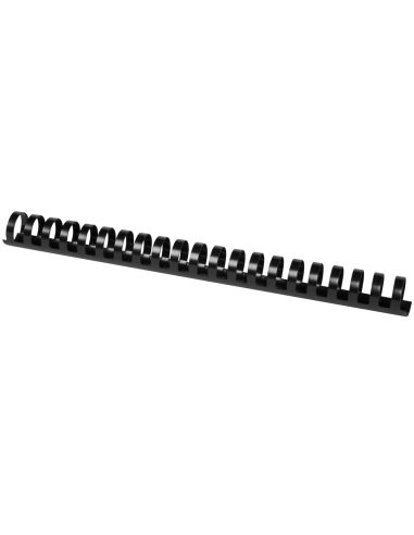 Canutillo Q-Connect Redondo 25 Mm Plastico Negro Capacidad 225 Hojas Caja De 50 Unidades