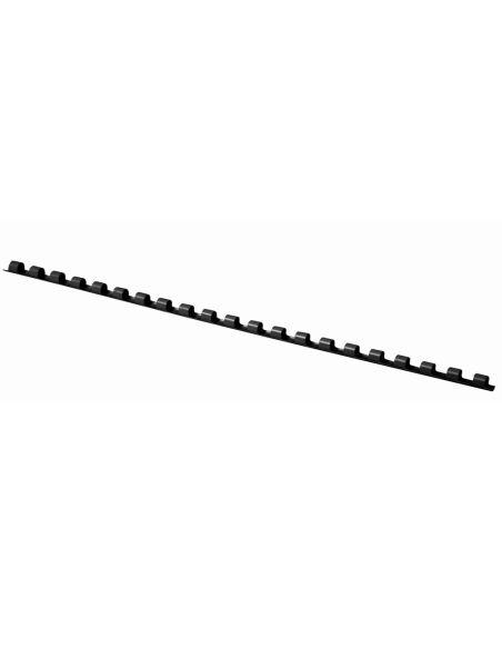 Canutillo Q-Connect Redondo 6 Mm Plastico Negro Capacidad 20 Hojas Caja De 100 Unidades
