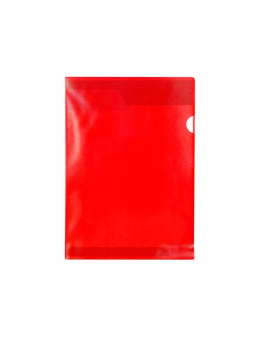 Carpeta Dossier Uñero Plastico Q-Connect Din A4 120 Micras Roja Caja De 100 Unidades