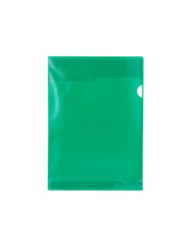 Carpeta Dossier Uñero Plastico Q-Connect Din A4 120 Micras Verde Caja De 100 Unidades