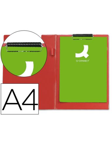 Carpeta Q-Connect Miniclips Plastico Din A4 Roja