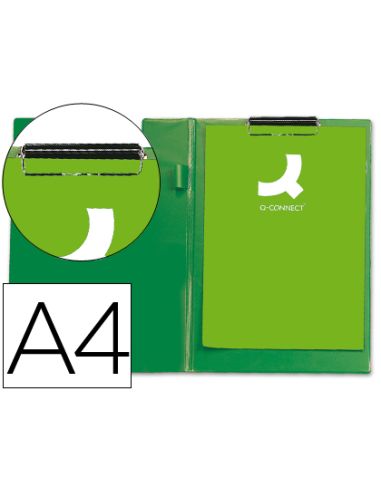 Carpeta Q-Connect Miniclips Plastico Din A4 Verde