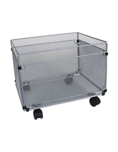 Carrito Para Carpetas Colgante Q-Connect Kf00830 Rejilla Plata Con Ruedas Metalico 380X325X300 Folio Prolongado