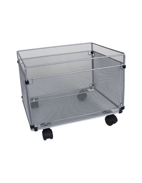 Carrito Para Carpetas Colgante Q-Connect Kf00830 Rejilla Plata Con Ruedas Metalico 380X325X300 Folio Prolongado