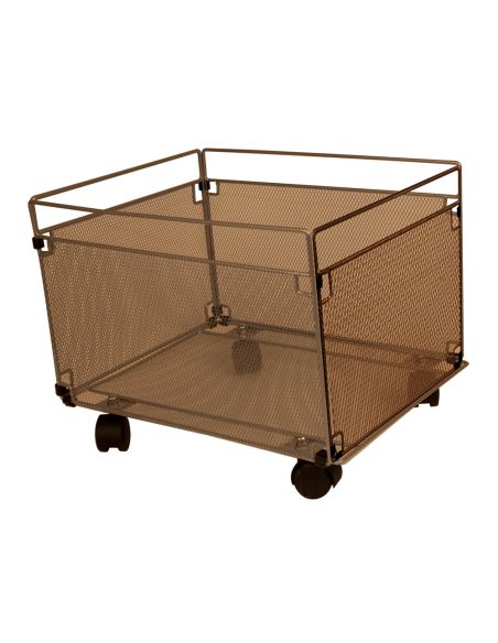 Carrito Para Carpetas Colgante Q-Connect Kf00830 Rejilla Plata Con Ruedas Metalico 380X325X300 Folio Prolongado