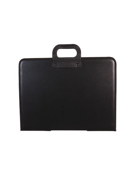 Cartera Portadocumentos Q-Connect Negra Con Asa Con Cremallera Din A3 420X297 Mm