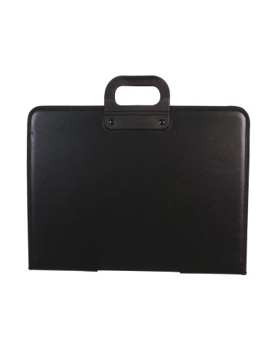 Cartera Portadocumentos Q-Connect Negra Con Asa Con Cremallera Din A3 420X297 Mm