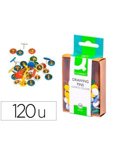 Chincheta Q-Connect Colores Surtidos Caja De 120 Unidades