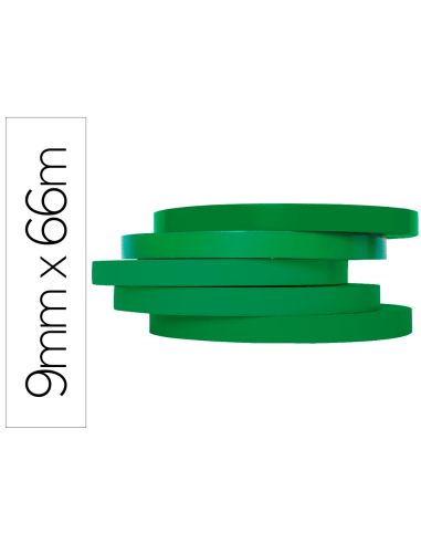 Cinta Adhesiva Q-Connect 66 Mt X 9 Mm Verde Para Cerrar Bolsas
