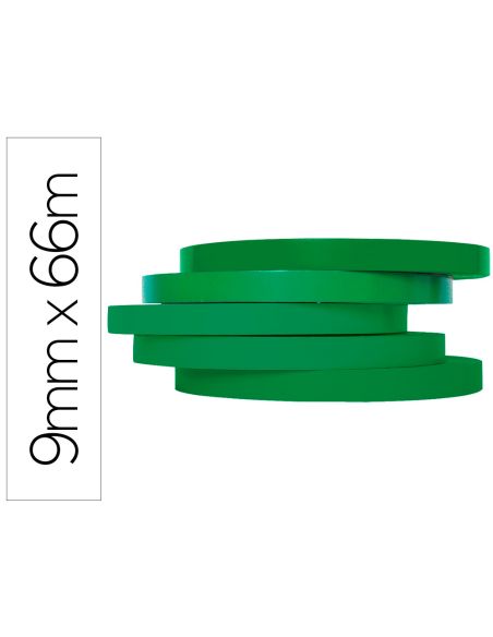 Cinta Adhesiva Q-Connect 66 Mt X 9 Mm Verde Para Cerrar Bolsas