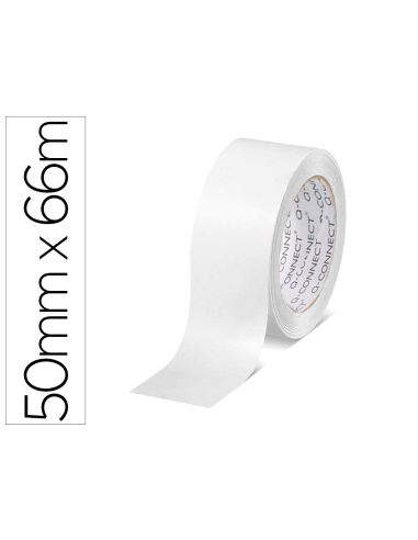 Cinta Adhesiva Q-Connect Polipropileno Blanca 66 Mt X 50 Mm Para Embalaje