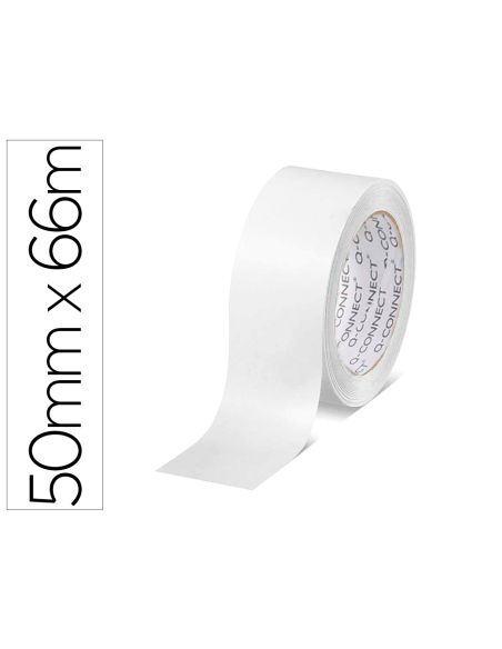 Cinta Adhesiva Q-Connect Polipropileno Blanca 66 Mt X 50 Mm Para Embalaje