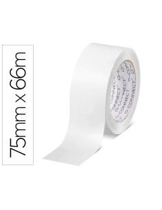Cinta Adhesiva Q-Connect Polipropileno Blanca 66 Mt X 75 Mm Para Embalaje