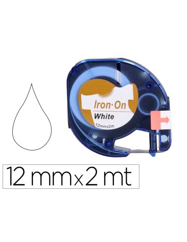 Cinta Q-Connect 12Mm X 2Mt Negro-Blanco Para Ropa Para Maquina Letratag