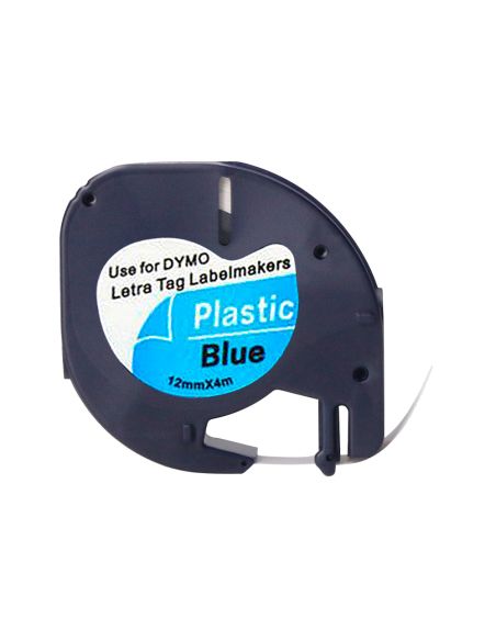 Cinta Q-Connect 12Mm X 4Mt Negro-Ultra Azul Para Maquina Letratag