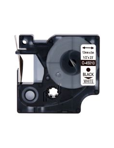 Cinta Q-Connect Mk-221 Blanco-Negro 9Mm Longitud 8 Mt 2