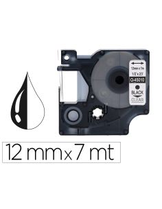 Cinta Q-Connect Negro-Transparente 12Mm X 7Mt Dymo