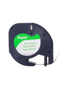 Cinta Q-Connect Papel 12Mm X 4Mt Negro-Blanco Para Letratag 2
