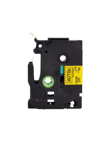 Cinta Q-Connect Tze-641 Amarillo-Negro 18Mm Longitud 8 Mt